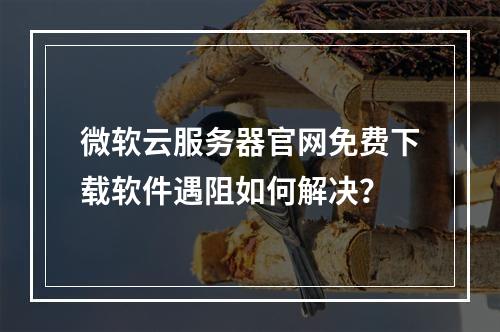 微软云服务器官网免费下载软件遇阻如何解决？