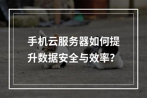 手机云服务器如何提升数据安全与效率？