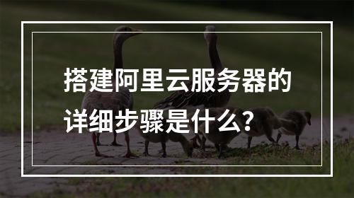 搭建阿里云服务器的详细步骤是什么？