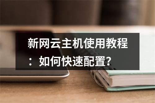 新网云主机使用教程：如何快速配置？