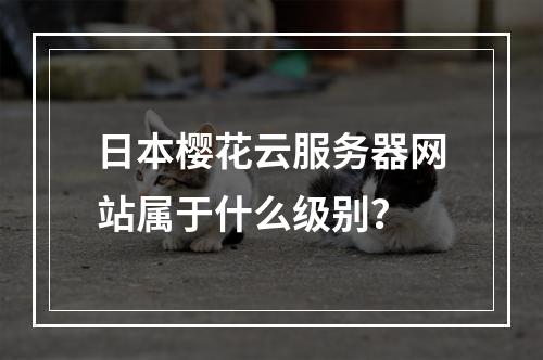 日本樱花云服务器网站属于什么级别？