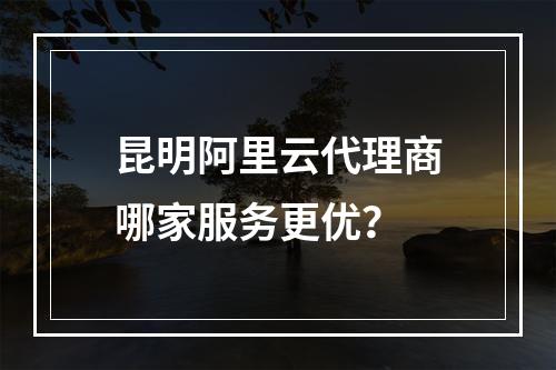 昆明阿里云代理商哪家服务更优？