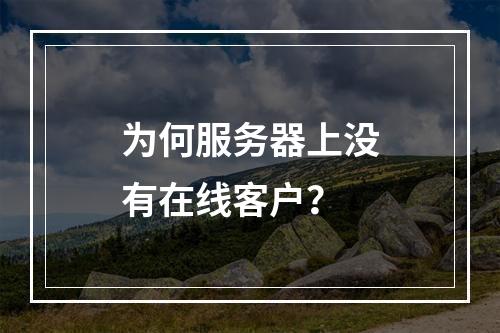 为何服务器上没有在线客户?