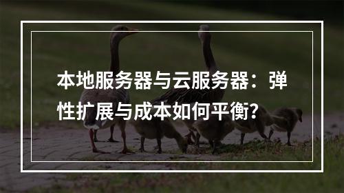 本地服务器与云服务器：弹性扩展与成本如何平衡？