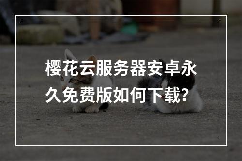 樱花云服务器安卓永久免费版如何下载？