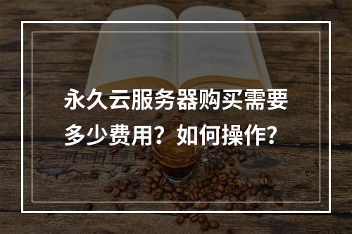 永久云服务器购买需要多少费用？如何操作？