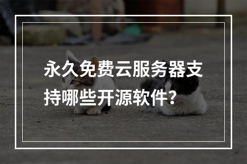 永久免费云服务器支持哪些开源软件？
