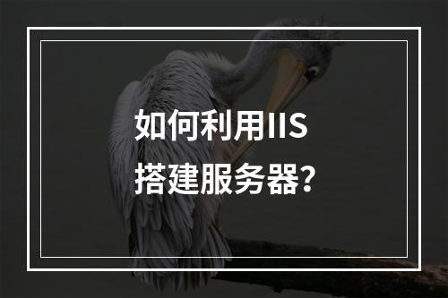 如何利用IIS搭建服务器?