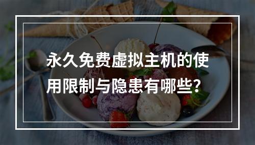 永久免费虚拟主机的使用限制与隐患有哪些？
