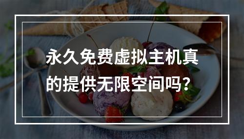 永久免费虚拟主机真的提供无限空间吗？