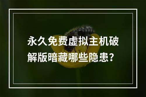 永久免费虚拟主机破解版暗藏哪些隐患？