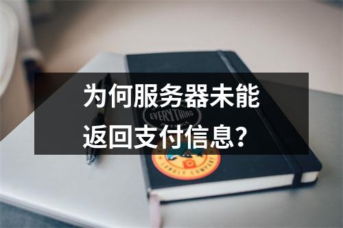 为何服务器未能返回支付信息?