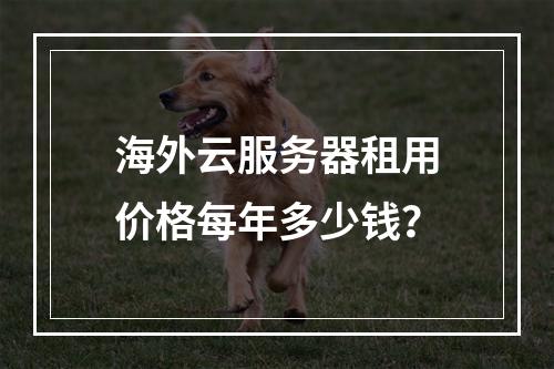 海外云服务器租用价格每年多少钱？