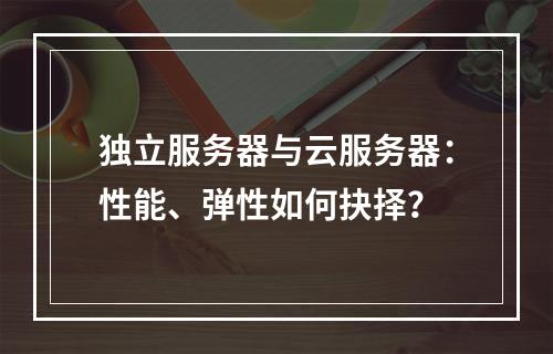 独立服务器与云服务器：性能、弹性如何抉择？