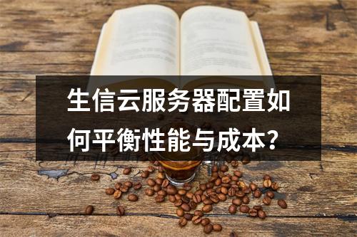 生信云服务器配置如何平衡性能与成本？