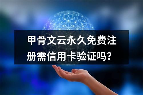 甲骨文云永久免费注册需信用卡验证吗？