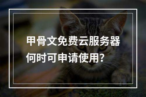 甲骨文免费云服务器何时可申请使用？