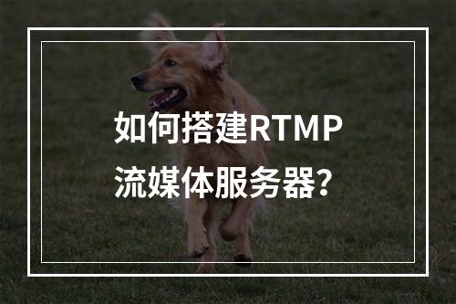 如何搭建RTMP流媒体服务器?