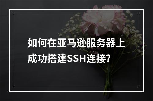 如何在亚马逊服务器上成功搭建SSH连接?