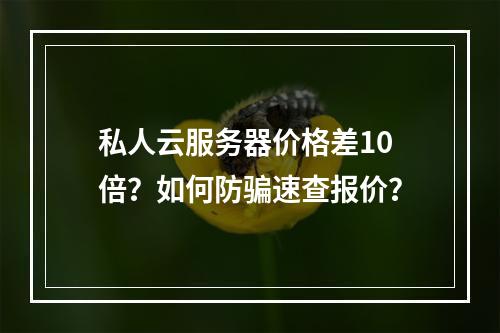 私人云服务器价格差10倍？如何防骗速查报价？