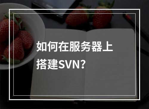 如何在服务器上搭建SVN?