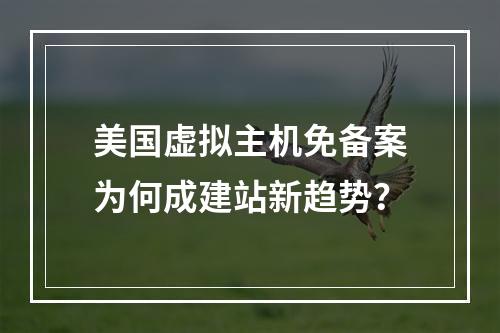 美国虚拟主机免备案为何成建站新趋势？