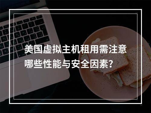 美国虚拟主机租用需注意哪些性能与安全因素？