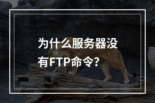 为什么服务器没有FTP命令?