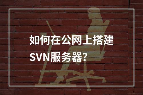 如何在公网上搭建SVN服务器?