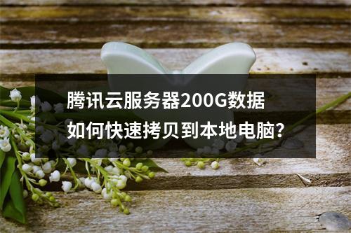 腾讯云服务器200G数据如何快速拷贝到本地电脑？