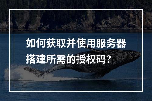 如何获取并使用服务器搭建所需的授权码?