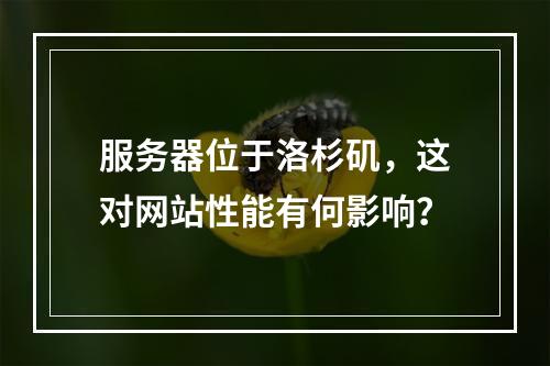 服务器位于洛杉矶,这对网站性能有何影响?
