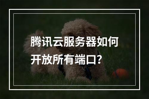 腾讯云服务器如何开放所有端口？