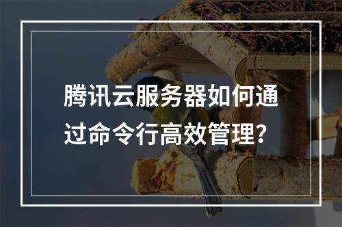 腾讯云服务器如何通过命令行高效管理？