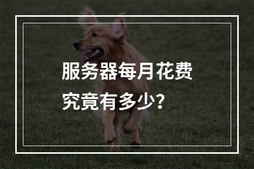 服务器每月花费究竟有多少?