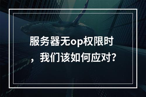 服务器无op权限时,我们该如何应对?