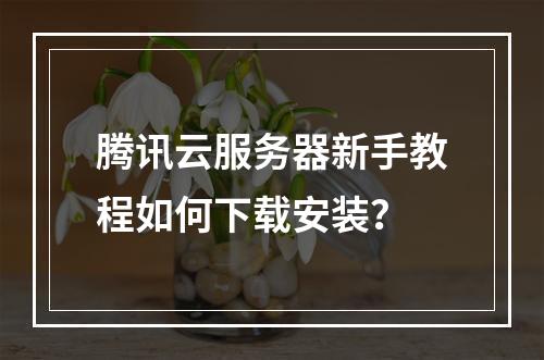 腾讯云服务器新手教程如何下载安装？