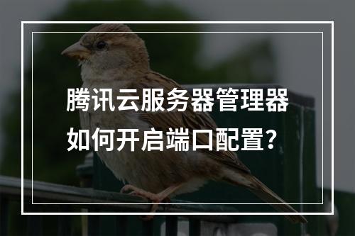 腾讯云服务器管理器如何开启端口配置？