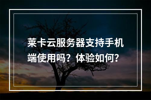 莱卡云服务器支持手机端使用吗？体验如何？