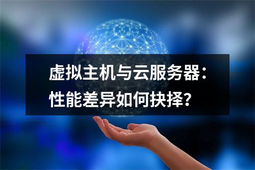 虚拟主机与云服务器：性能差异如何抉择？