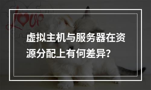 虚拟主机与服务器在资源分配上有何差异？