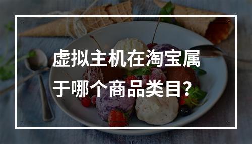 虚拟主机在淘宝属于哪个商品类目？