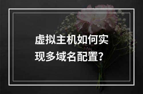 虚拟主机如何实现多域名配置？