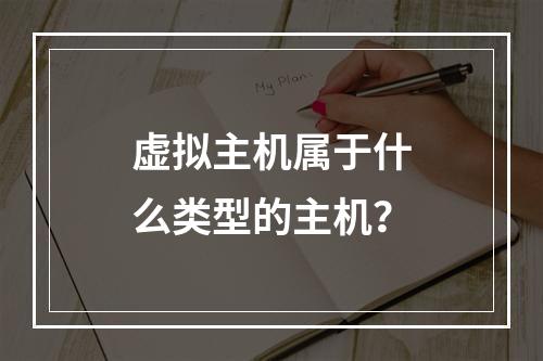 虚拟主机属于什么类型的主机？