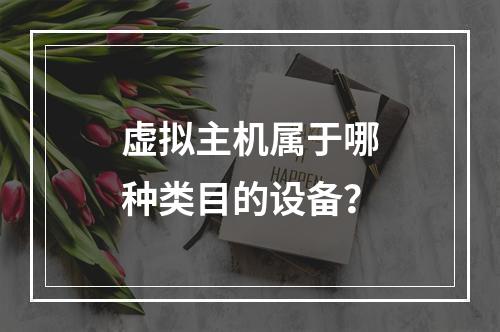 虚拟主机属于哪种类目的设备？