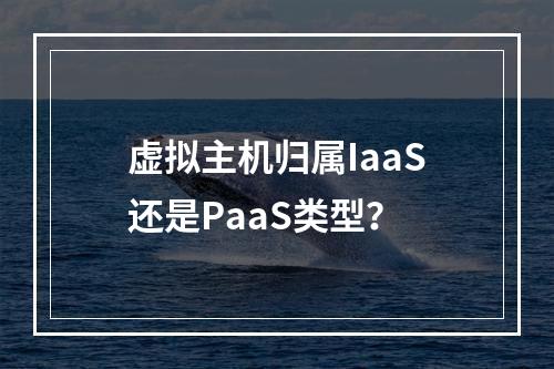 虚拟主机归属IaaS还是PaaS类型？