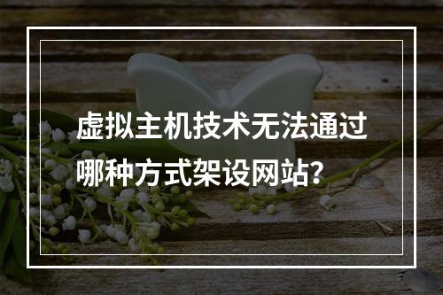 虚拟主机技术无法通过哪种方式架设网站？