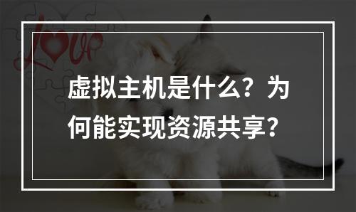 虚拟主机是什么？为何能实现资源共享？
