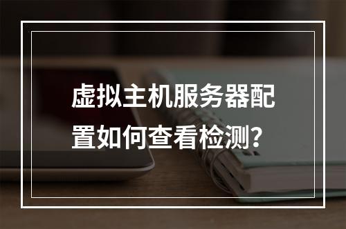 虚拟主机服务器配置如何查看检测？