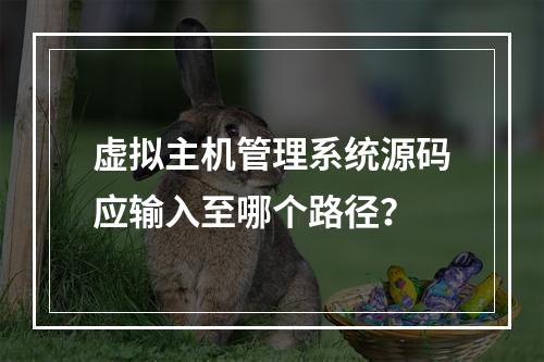虚拟主机管理系统源码应输入至哪个路径？